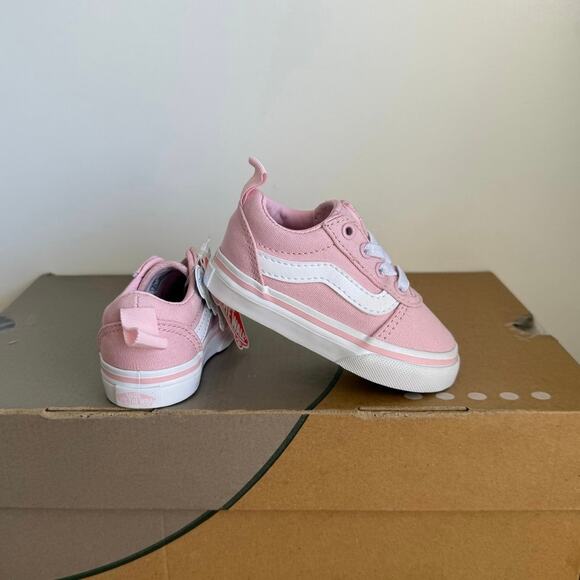 Vans Ward Pink/White Toddler Slip On Sneakers - SZ 4 C - Picture 2 of 11